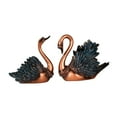 thumbnail image 3 of kowaku 2 Pieces Swan Sculpture Swan Figurine Modern Collectibles Home Decorations Ornaments for Cabinet Desktop Living Room Entrance Blue, 3 of 9