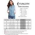 thumbnail image 3 of Fuinloth Women Quilted Vest, Stand Collar Lightweight Zip Padded Gilet Outerwear Coats Light Blue L, 3 of 5