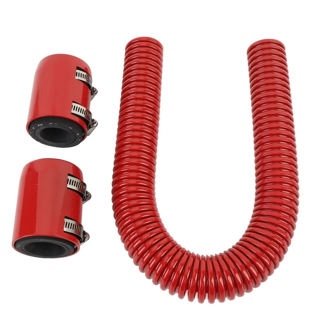 48 Inch Radiator Flexible Coolant Water Hose Kit with Cap Clamp Stainless Steel Universal Engine Cooling Water Hose Kit