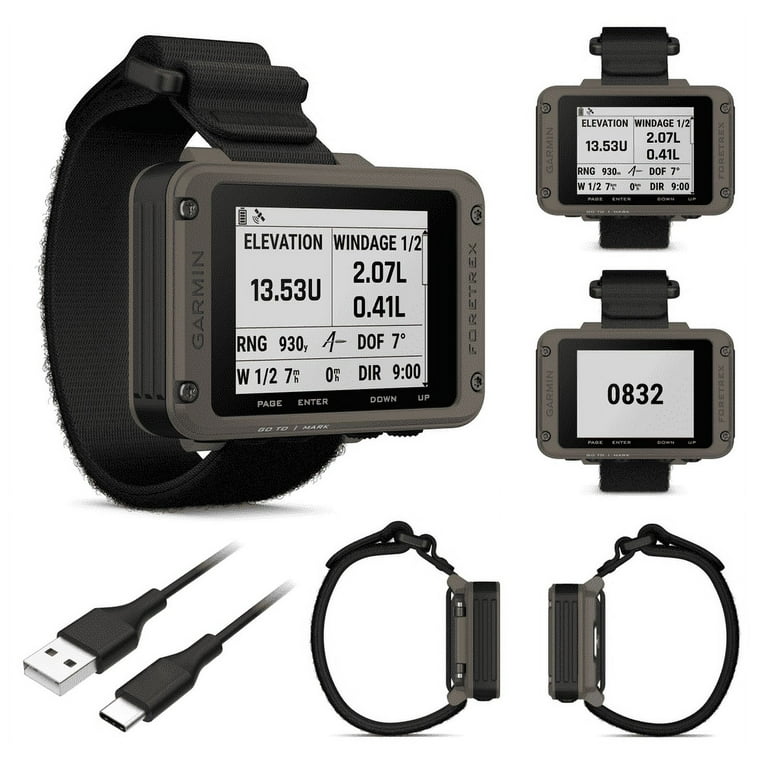 with Strap, AAA Garmin Foretrex GPS Bank and Navigator Edition with Batteries Power 901 Ballistic Wrist-mounted