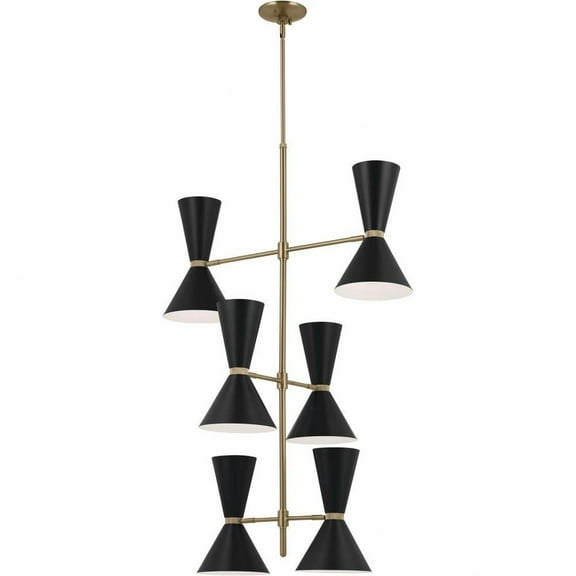 12 Light Foyer-50 inches Tall and 22.5 inches Wide-Champagne Bronze/Black Finish Bailey Street Home 147-Bel-5016788