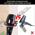 thumbnail image 5 of Hair Dryer Holder Hair Dryer Stand Rack Wall Mount Hairdryer Stand Stainless Steel Hairdressing Dryer Hanger Hair Care Tool Organizer with Screw & Gas, 5 of 5