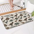 thumbnail image 4 of Beige Cartoon Dinosaurs Illustrations Pattern Bathroom Rugs Mat,Non Slip Microfiber Bathroom Rug,Rubber Backing,Soft Bathroom Mats for Bathroom Floor,Tub and Shower,17x30in(43x75cm), 4 of 5