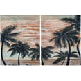 thumbnail image 2 of Palm Tree Kitchen Curtains 2 Panels UV Protected Tier Curtains, Half Window Curtains Kitchen Tiers for Guest Room Bathroom Sink Laundry Room Basement,36 x 27 Inch, 2 of 7