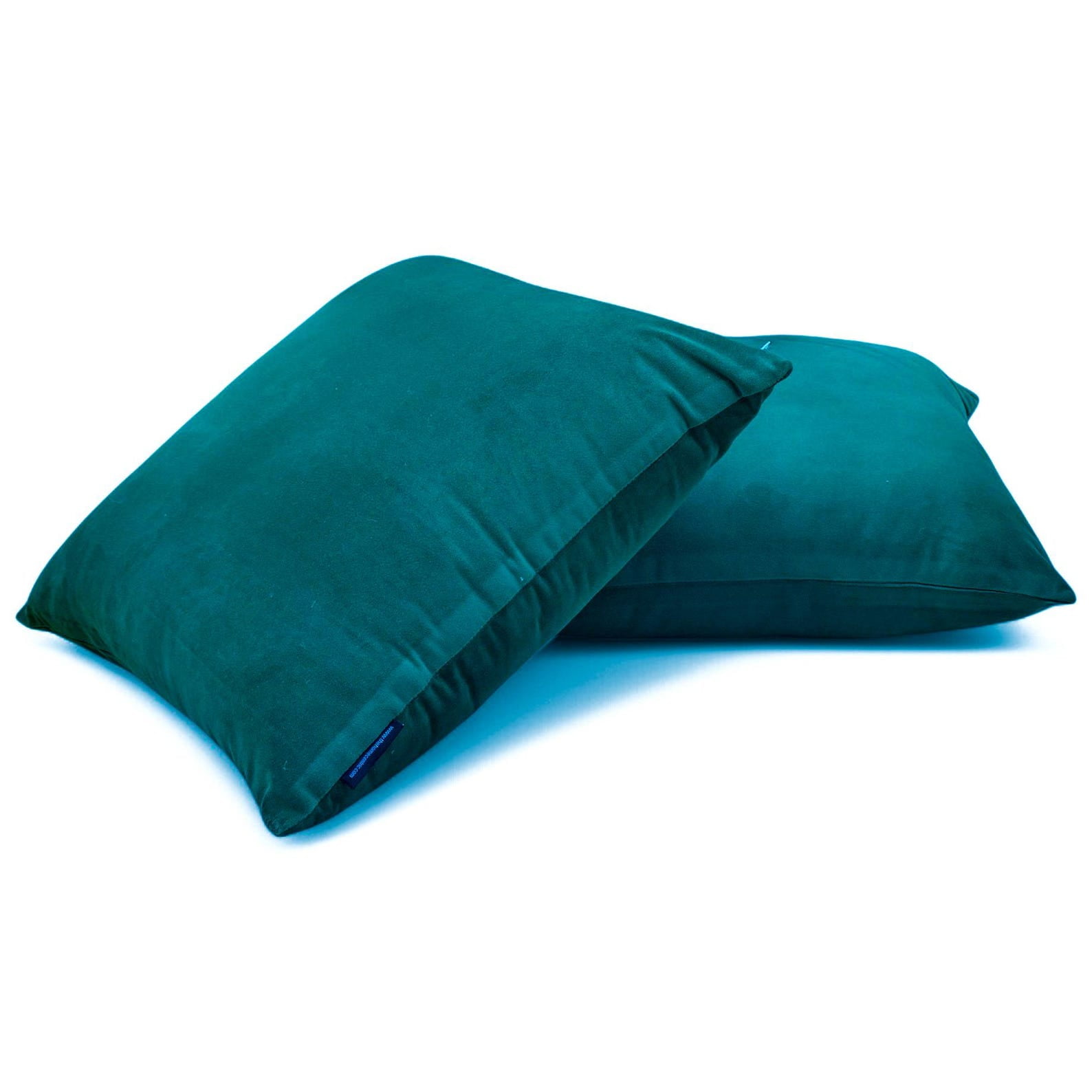 Peacock Decorative Throw Pillow Covers 20"x20" | Pack of 2 Modern Plain Velvet Cushion Cover | Solid Color Pillowcases for Couch, Sofa Bedroom & Living Room, Modern Home Décor - Peacock Velvet