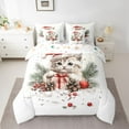 thumbnail image 2 of Homewish Kawaii Kitten 7pcs Bedding Comforter Set,Christmas Flower Pine Cone Queen Bedding Sets,Rustic Farmhouse Cabin Queen Sheet Sets For Girls Kids,Breathable Home Decor Reversible, 2 of 8