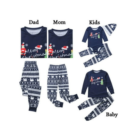 

Fanvereka Women Men Kids Xmas Nightwear Family Matching Pajama Parents-Child Sleepwear