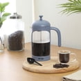 thumbnail image 5 of Mr. Coffee French Press Coffee Maker, 31 oz Glass Carafe with High Heat Resistant Durable Borasilicate Glass & Blue Frame and Plunger, Includes Coffee Scoop, 5 of 14