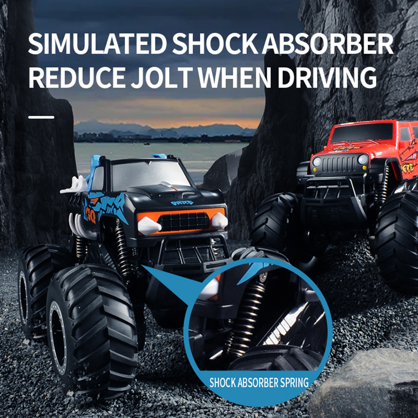 Hyasfey Amphibious Remote Control Off-Road Crawler Truck Toy