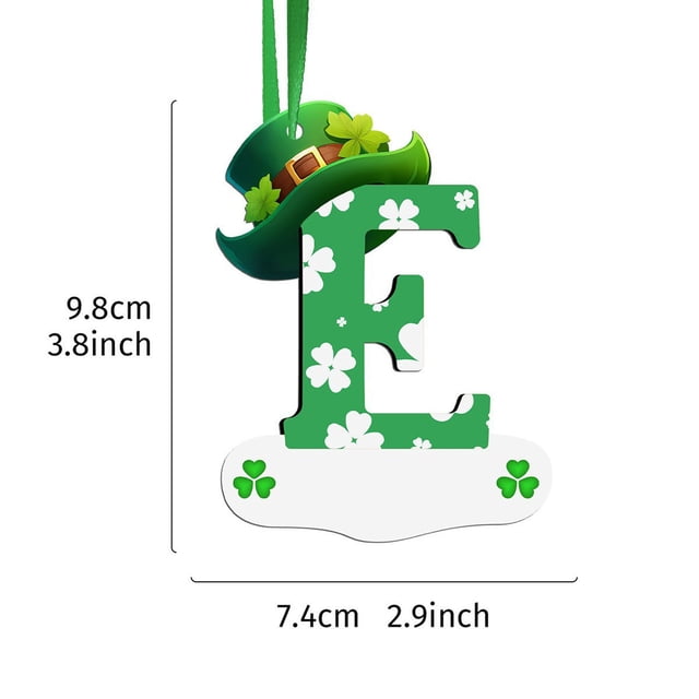 Uuiauoio Christmas Hat Ornaments with 26 Alphabet Letters - Pendant Hanging Decor for Tree, Wreath, Mantle, Home, Office, and Holiday Party Decoration - Festive Gift Idea for Family and Friends