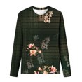 thumbnail image 5 of Pompotops T-Shirts Décontractés à Col Rond pour Femmes, Manches Longues, en Solde, 5 of 5
