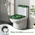 thumbnail image 3 of HELLHERO 2-Piece Toilet Covers Set for Indoor Home Clover Heart Fits All Toilet Shapes Toilet Seat Cover Replacement Elastic Edge, 3 of 4