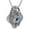Blue, variant on Men's Stainless Steel Vintage Personality Cool Punk Animal Tribe Roaring Crocodile Head with Devil Bloody Eye Gemstone Amulet Pendant Necklace Brown
