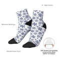 thumbnail image 6 of Naloa Dark Blue Snowflakes Ankle Socks for Women Non Slip Socks No Show Socks Classic Low Cut Casual Socks Casual Socks, 6 of 7
