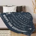 thumbnail image 6 of XZYG 25th Anniversary Blanket Gifts Gift for 25th Wedding Anniversary 25 Years of Marriage Gift for Ruby Wedding Anniversary for Couple Yess Wife Husband Dad Mom Back Throw Blanket(50*60inch), 6 of 6