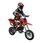 49cc 2-Stroke Dirt Bike,Gas Power Motocross,Beach Off Road Mini Motorcycle, Pocket Motorbike with Disc Brakes