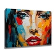 thumbnail image 2 of Abstract Art Modern Decorative Painting Close-up Of Face Framed Canvas Poster Bedroom Decor Sports Landscape Office Room Decor Gift,Frame-style,28×41inch (70×105cm), 2 of 8