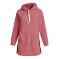 thumbnail image 3 of Cute Sweatshirts for Women Comfy The Warmy Oversized Hoodie Dress Split Hem with Pockets Fall Winter Long Sleeve Hooded Clothes 2026, 3 of 3