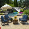 thumbnail image 5 of ARDEN Outdoor Deep Seating Cushion Set 24 x 24, Cobalt Blue Texture, 5 of 8