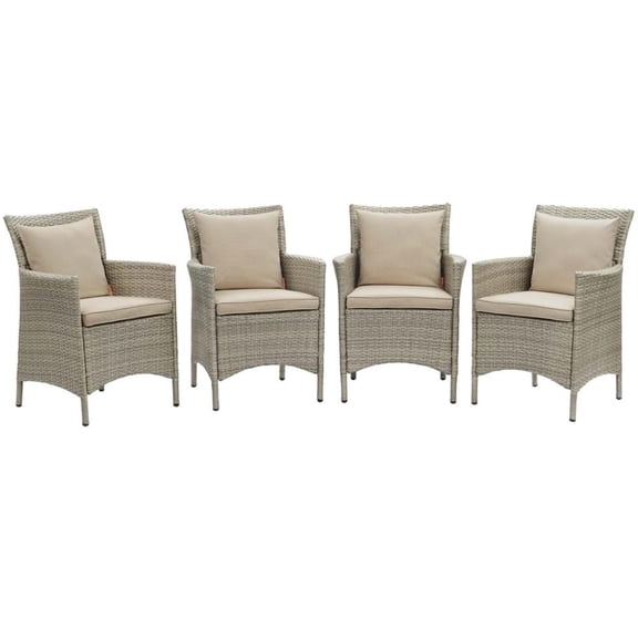 East West Furniture X776VE721-7 7Pc Dinette Sets for Small Spaces Offers a Rectangular Table and 6 Parson Chairs with Blue Color Linen Fabric, Distressed Jacobean Finish