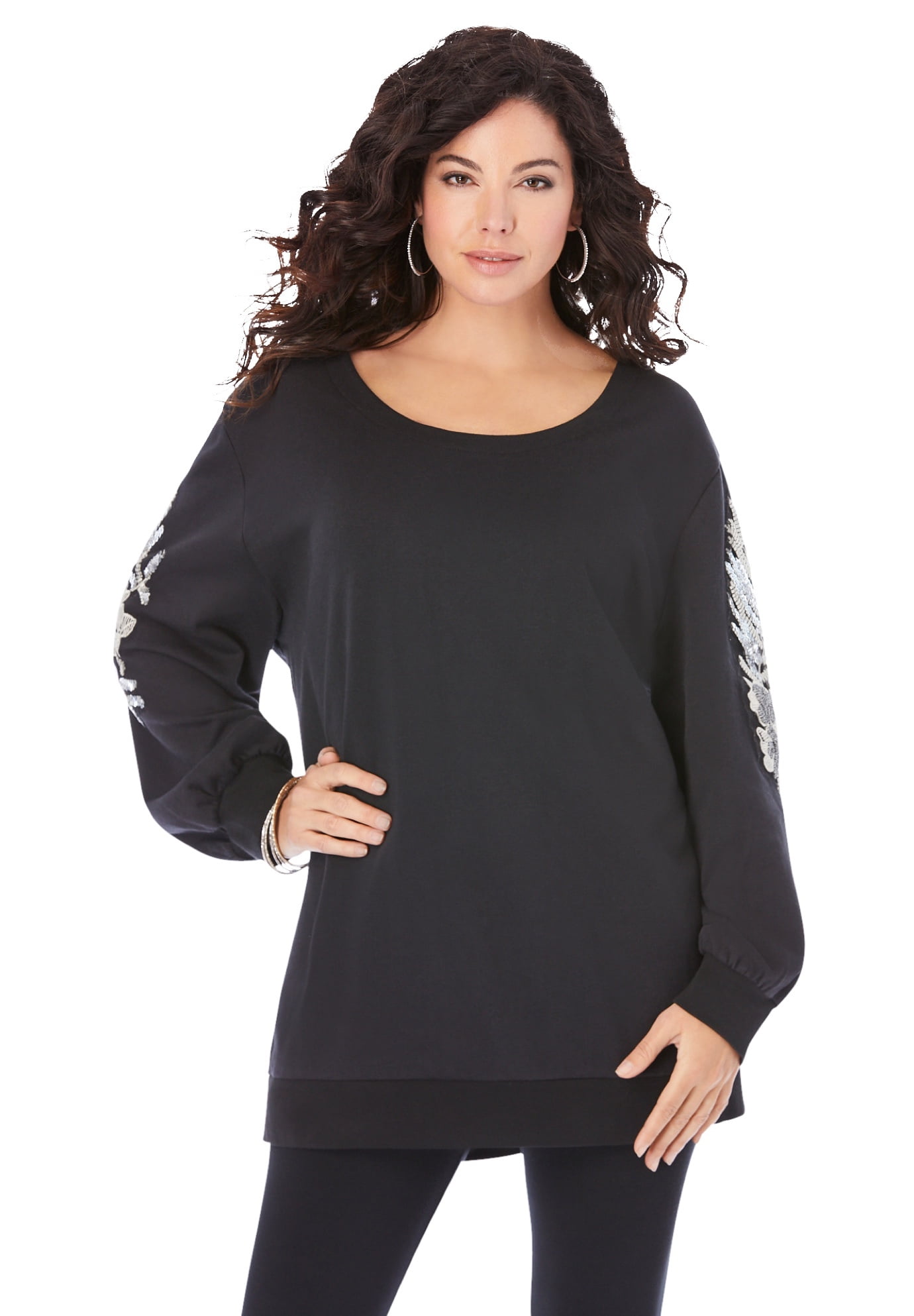 black tunic sweatshirt