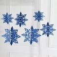 thumbnail image 3 of Shoreew 6 Pcs Christmas Snowflake Ornaments 3D Large Iridescent Paper Snowflakes Hanging Decoration for Winter Wonderland Christmas Party Holiday New Year Home Decor, 3 of 7