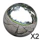 thumbnail image 1 of Paquete de 2-6 bolas redondas huecas de esfera pulida de espejo de acero inoxidable para jardín 2 piezas, 1 of 8
