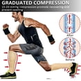 thumbnail image 5 of EIGTHTAIL 2 Pairs Zipper Compression Socks for Women & Men Toe Knee High Support Sock - XXL, 5 of 5