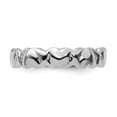 thumbnail image 4 of Auriga 925 Sterling Silver Rhodium Hearts Ring Size- 5for Women, 4 of 6
