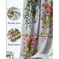 thumbnail image 6 of Pink Spring Floral Blackout Curtains for Bedroom, Thermal Insulated Window Treatment, Wooden Elegant Farmhouse Botanical Grommet Top Blackout Draperies and Drapes for Basement 27.5"x39" 2 Panels, 6 of 8