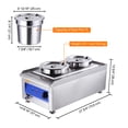thumbnail image 5 of Wechef 1200W Dual Pots Countertop Food Warmer Stainless Steel Commercial Bain Marie, 5 of 10