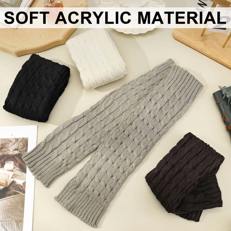 Bocaoying 4-Pack Thermal Cable Knit Leg Warmers for Women photo 4