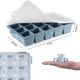 thumbnail image 4 of Bandeja de silicona para cubitos de hielo HANCELANT, paquete de 3 con tapa, sin BPA, 4 of 7