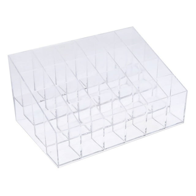 Organizador de esmaltes de uñas SUNFEX, expositor de labiales acrílico de 4 niveles, 24 botellas