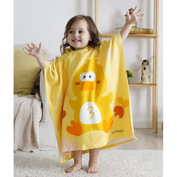 Toallas de bano para bebe manta de recepcion de algodon supersuave para bebe toalla de playa con capucha para bebe para ninos y ninas lavable a maquina 25 x 23 pulgadas amarillo