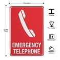 thumbnail image 2 of Emergency Telephone Tin Sign Warning Metal Sign Vintage Sign Wall Decor for Home Farm Bar Coffee Shop Club Decoration 8x12 Inch, 2 of 7