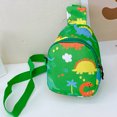 thumbnail image 1 of Bolsas de pecho Pecho para niños Bolsos de nailon con estampado de dibujos animados lindos Mini bolsos cruzados Verde, 1 of 6