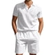 thumbnail image 5 of WILLBEST Traje de Verano para Hombre, de Carga Corta, Holgado, Informal, Transpirable, de Manga Corta, de Lino, 5 of 8