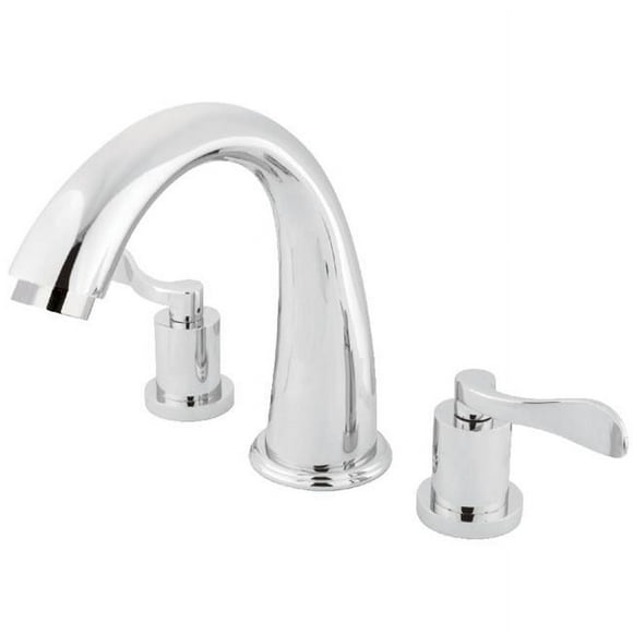 Kingston Brass KS2361DFL 3,25 Po. Robinet de Baignoire Romaine Vintage , Chrome Poli
