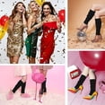 thumbnail image 5 of Calentadores de piernas de canalé de neón para mujeres jóvenes para fiestas de los 80, deportes, yoga, calentadores de piernas para mujeres y niñas, ropa gótica de los 80, 5 of 5