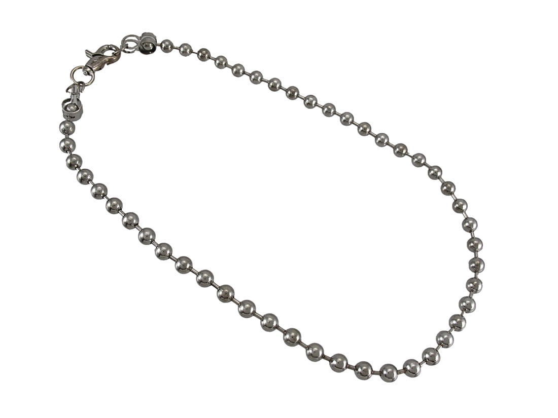 29 Inch Chrome Plated Round Bead Link 