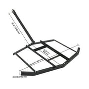 KFFKFF Drag Harrow, 66 Span Towable Drag Harrow, Q235 Steel Driveway Leveler with Modifiable Bars & Pin Hitch, Can Hold up to 50 lbs, Tractor Driveway Harrow Suitable for ATVs, UTVs