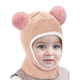 thumbnail image 3 of BadPiggies Kids Winter Hat Scarf Set Baby Boys Girls Toddler Beanie Cap Fleece Lining Pom Hat Neck Warmer (Pink), 3 of 8