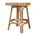 thumbnail image 7 of Baxton Studio Bella Modern Bohemian Natural Brown Rattan Bar Stool, 7 of 7