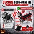 thumbnail image 5 of Centipede Cat Costume 3D Halloween Cosplay Outfit ,Polyester Fabric Forms A Bold Segmented Crawler Look For Felines At Parties Photos And Seasonal Dress Up(Red), 5 of 7