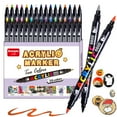 36/84Color Double Head Brush Acrylic Paint Markers Pens for Stone