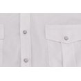 thumbnail image 3 of Mens Casual Western Pearl Snap Button Down Long Sleeve Cowboy Dress Shirt (White, M), 3 of 3