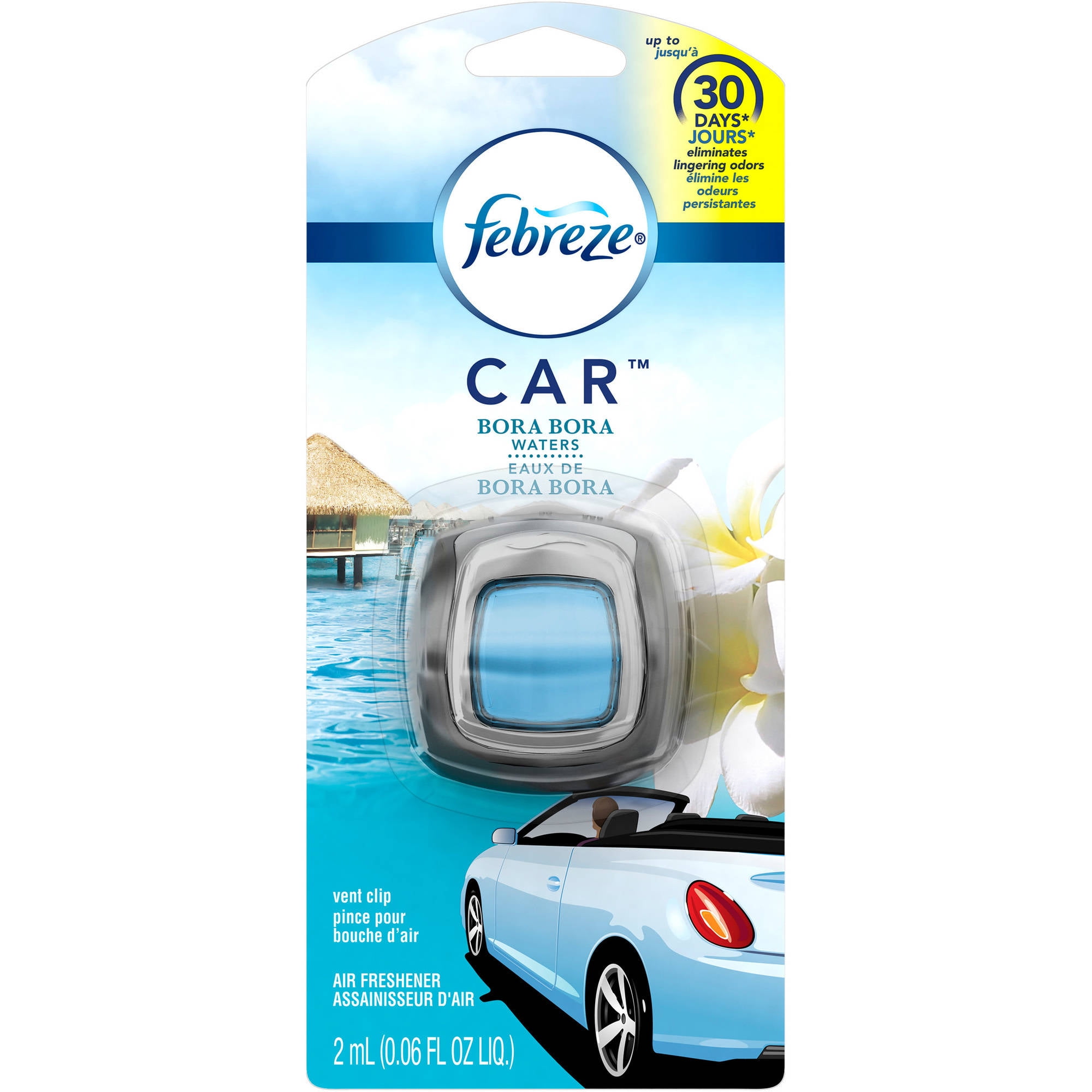 Febreze CAR Air Freshener Bora Bora Waters (1 Count, 0.06 oz)