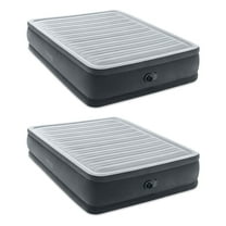 Intex 64413ED Elevated Dura Beam Fiber Tech Airbed w/Pump, Queen (2 Pack)