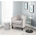 thumbnail image 2 of LumiSource Black Marble, Nickel, Clear Glass Trombone Side Table, 2 of 12